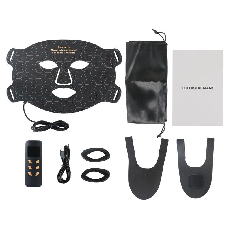 Red blue light neck silica gel LED with red light facial mask