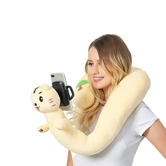 Multifunctional U-Shaped Pillow with Phone Stand